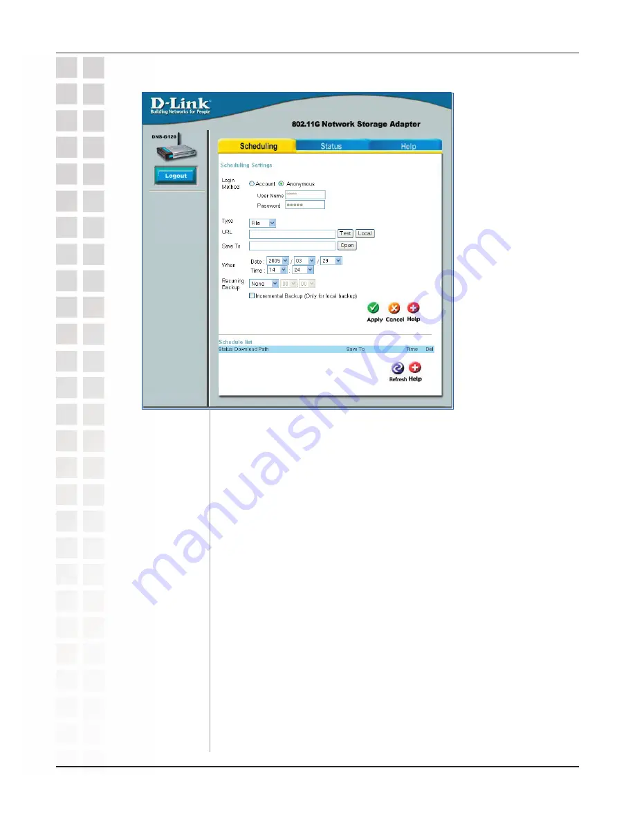 D-Link G120 - DNS NAS Server Manual Download Page 43