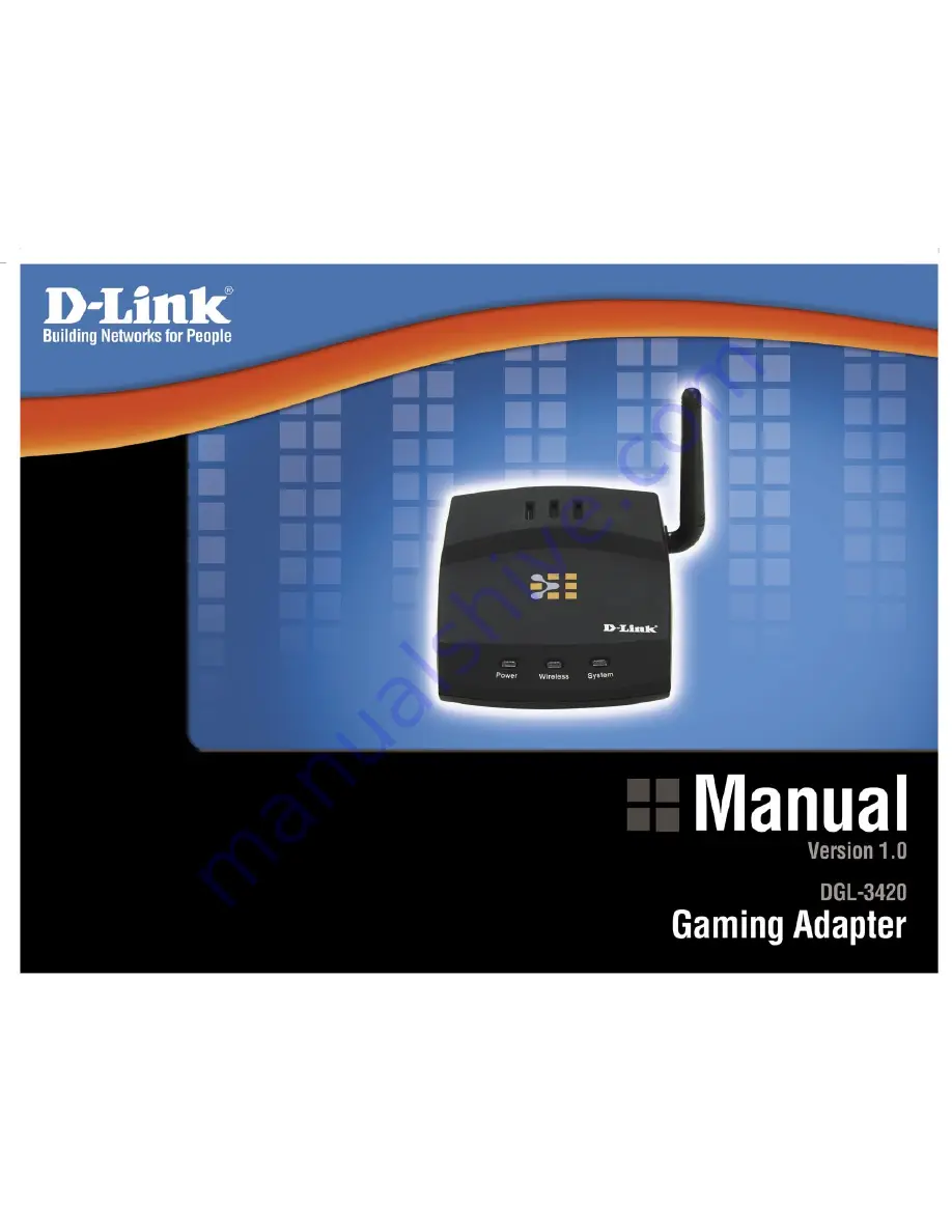 D-Link GamerLounge DGL-3420 Manual Download Page 1