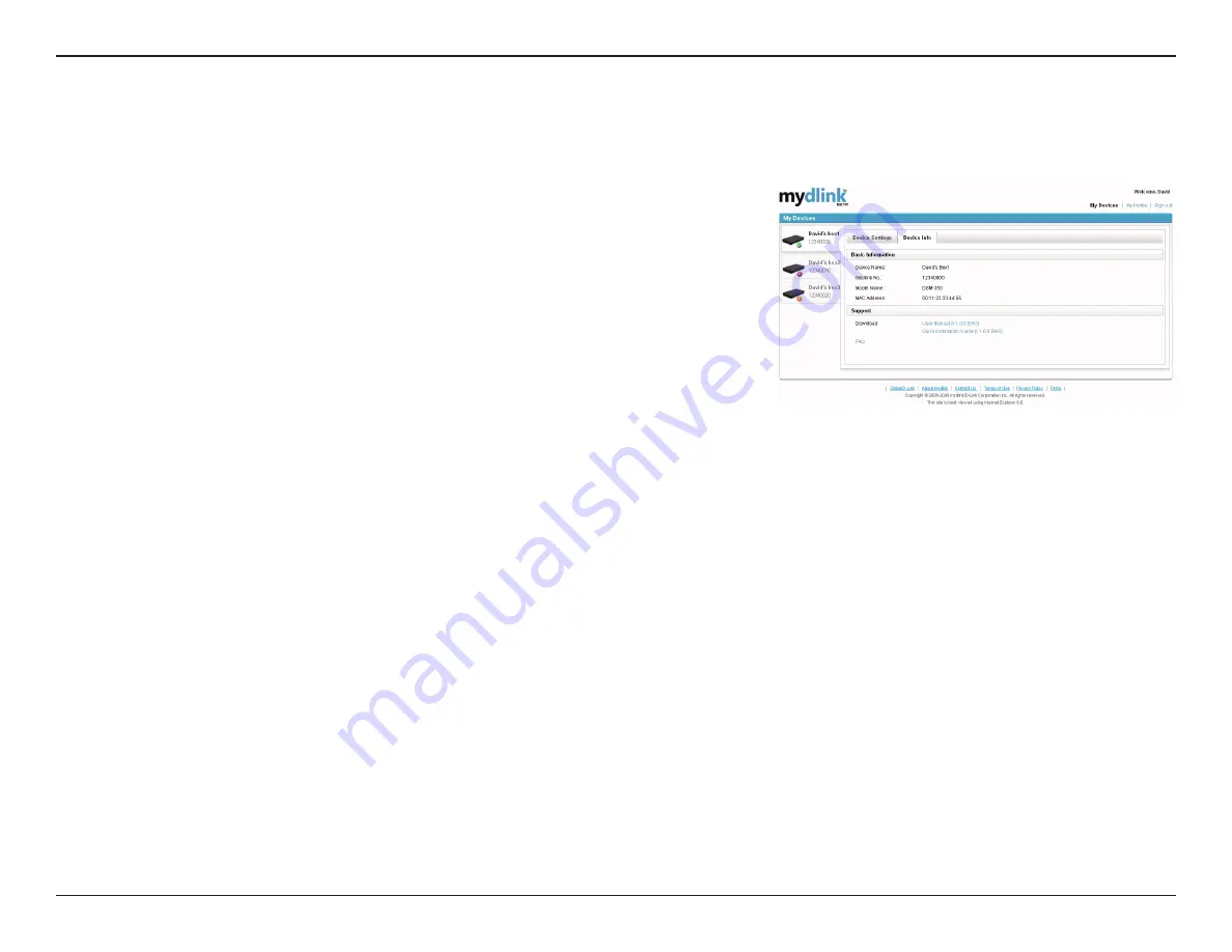 D-Link MyChannel DSM-350 User Manual Download Page 21