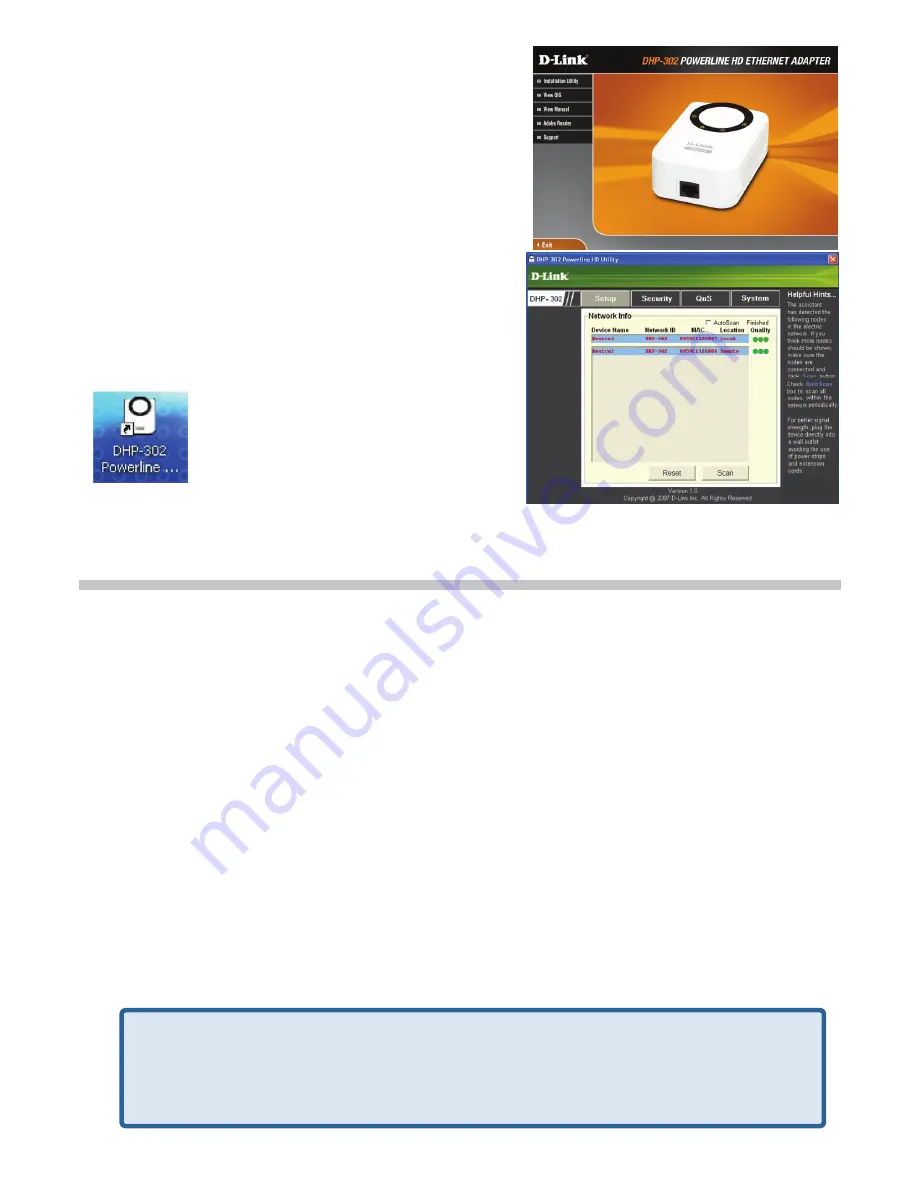 D-Link PowerLine DHP-302 Quick Installation Manual Download Page 37