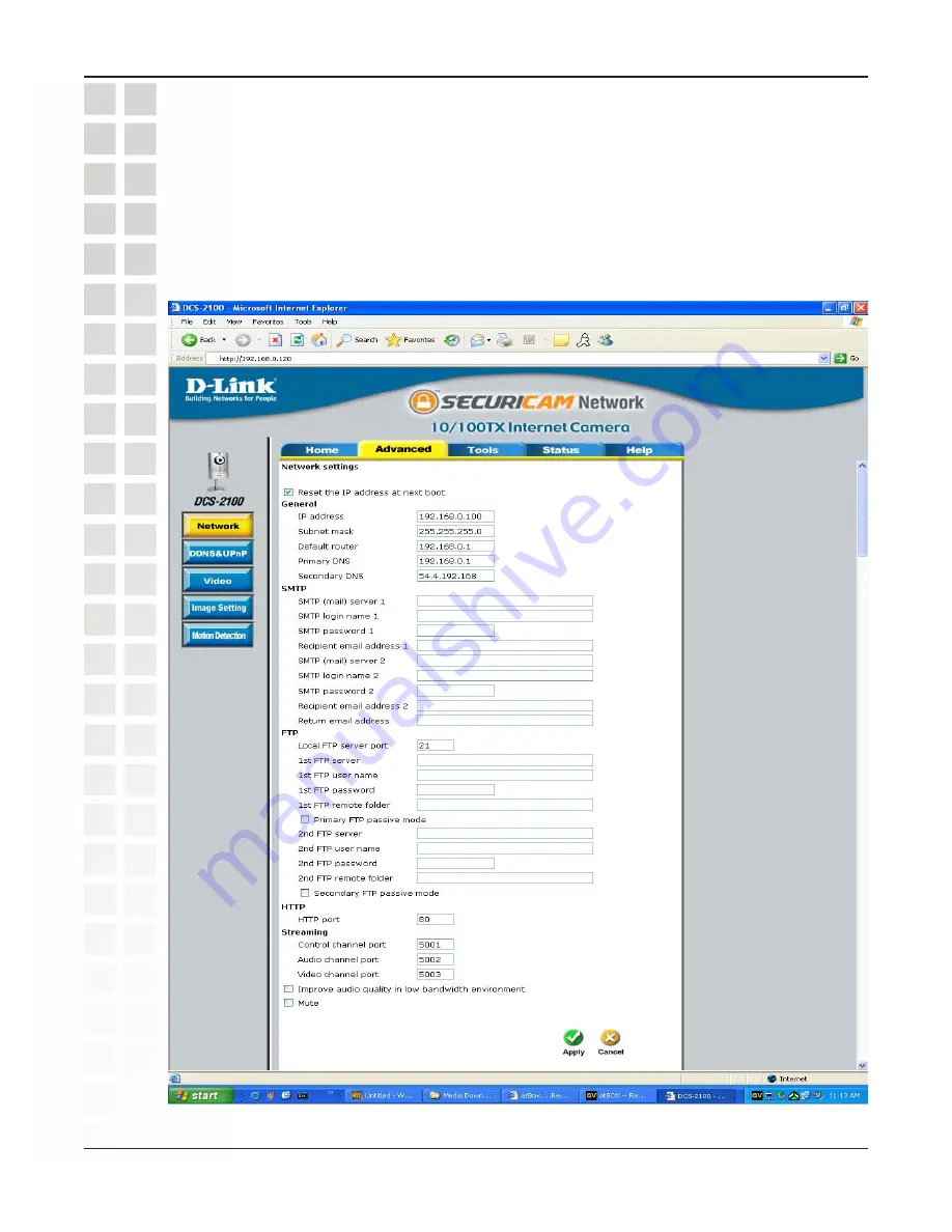 D-Link SECURICAM Network DCS-2100 User Manual Download Page 46