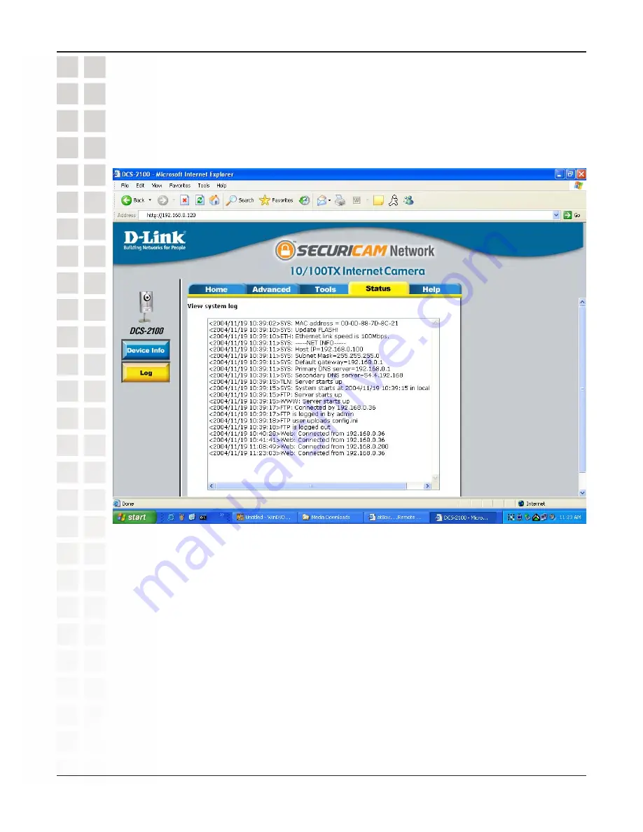 D-Link SECURICAM Network DCS-2100 User Manual Download Page 64