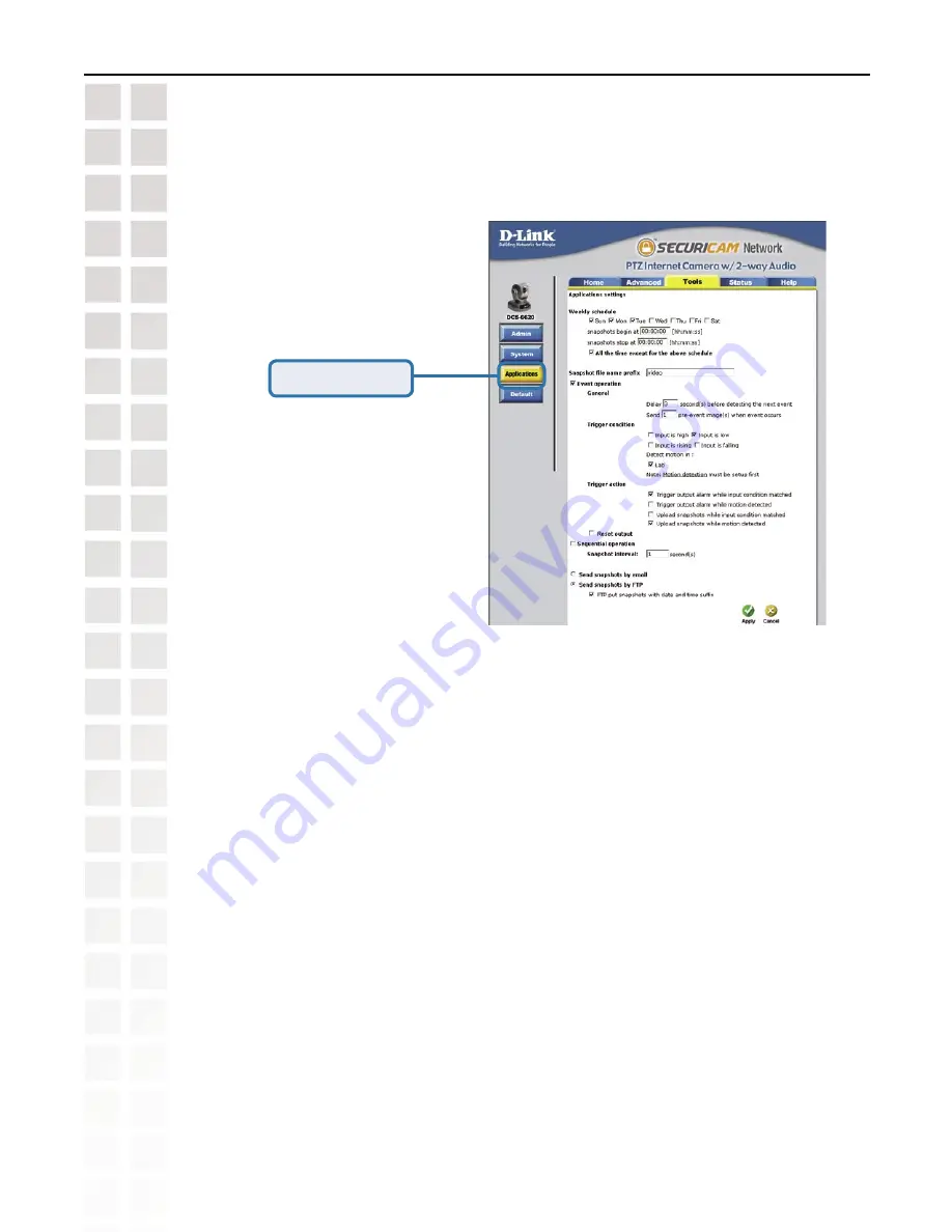 D-Link SECURICAM Network DCS-6620 User Manual Download Page 66