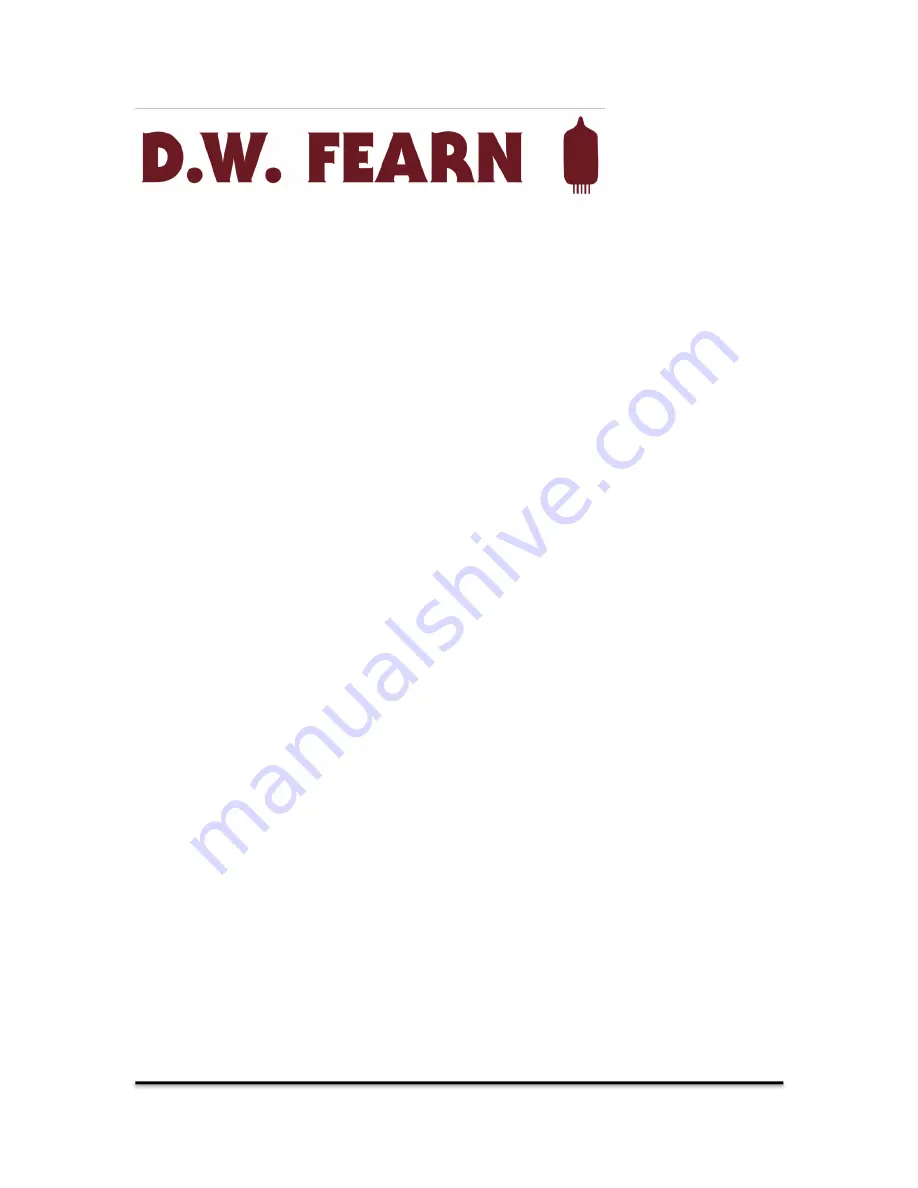 D.W. Fearn LP-1 Operating Instructions Manual Download Page 3