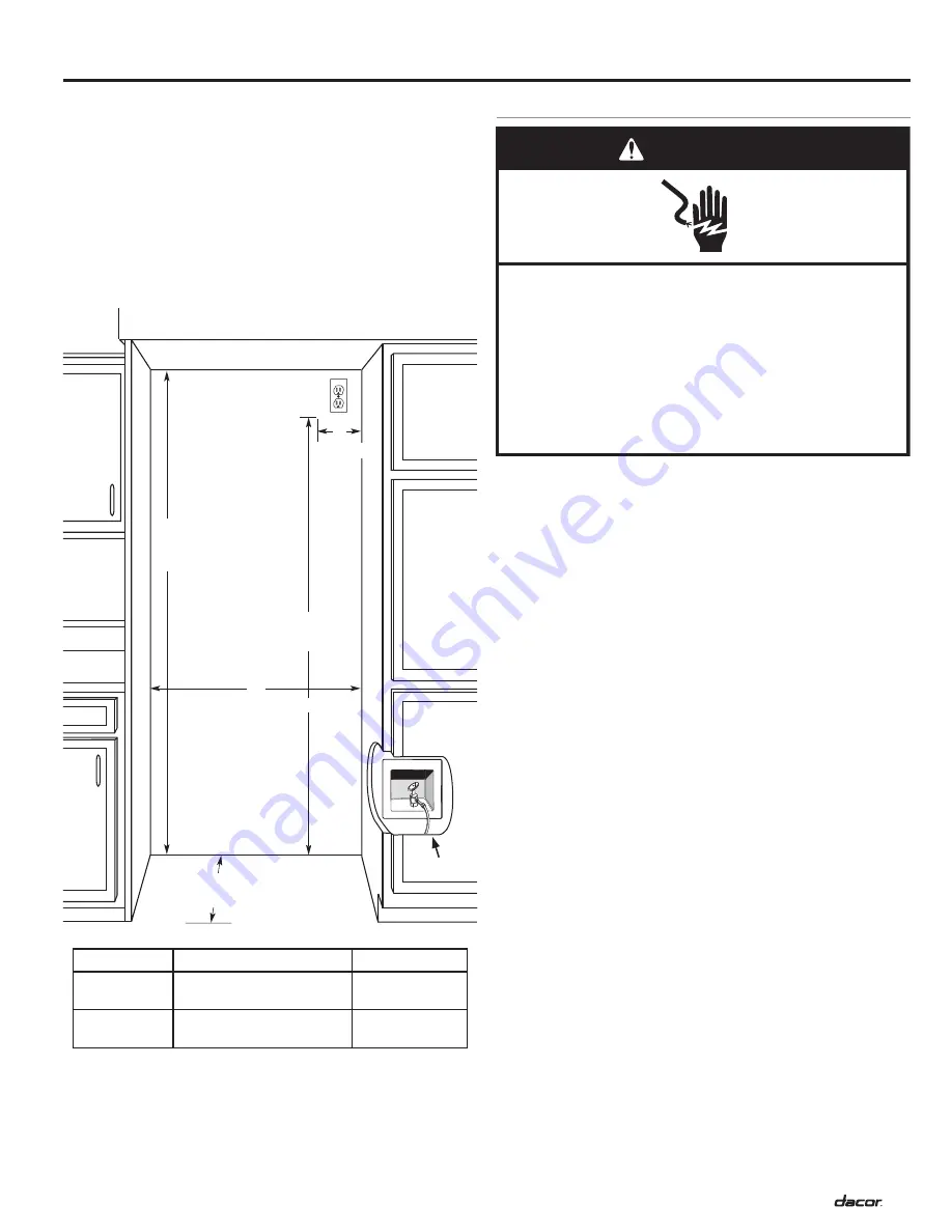 Dacor DISCOVERY DYF42BNDI Installation Instructions Manual Download Page 5