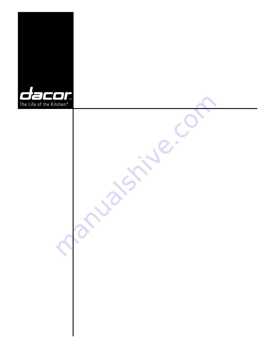 Dacor Epicure OB36 Installation Instructions Manual Download Page 1