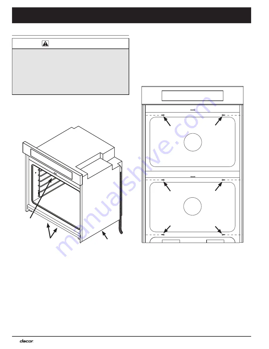 Dacor Renaissance R130B Installation Instructions Manual Download Page 30