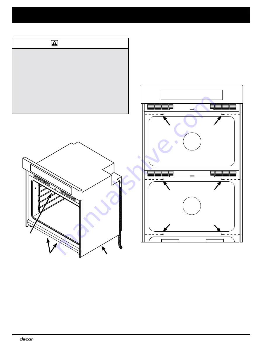 Dacor Renaissance RNWO130EB Скачать руководство пользователя страница 14