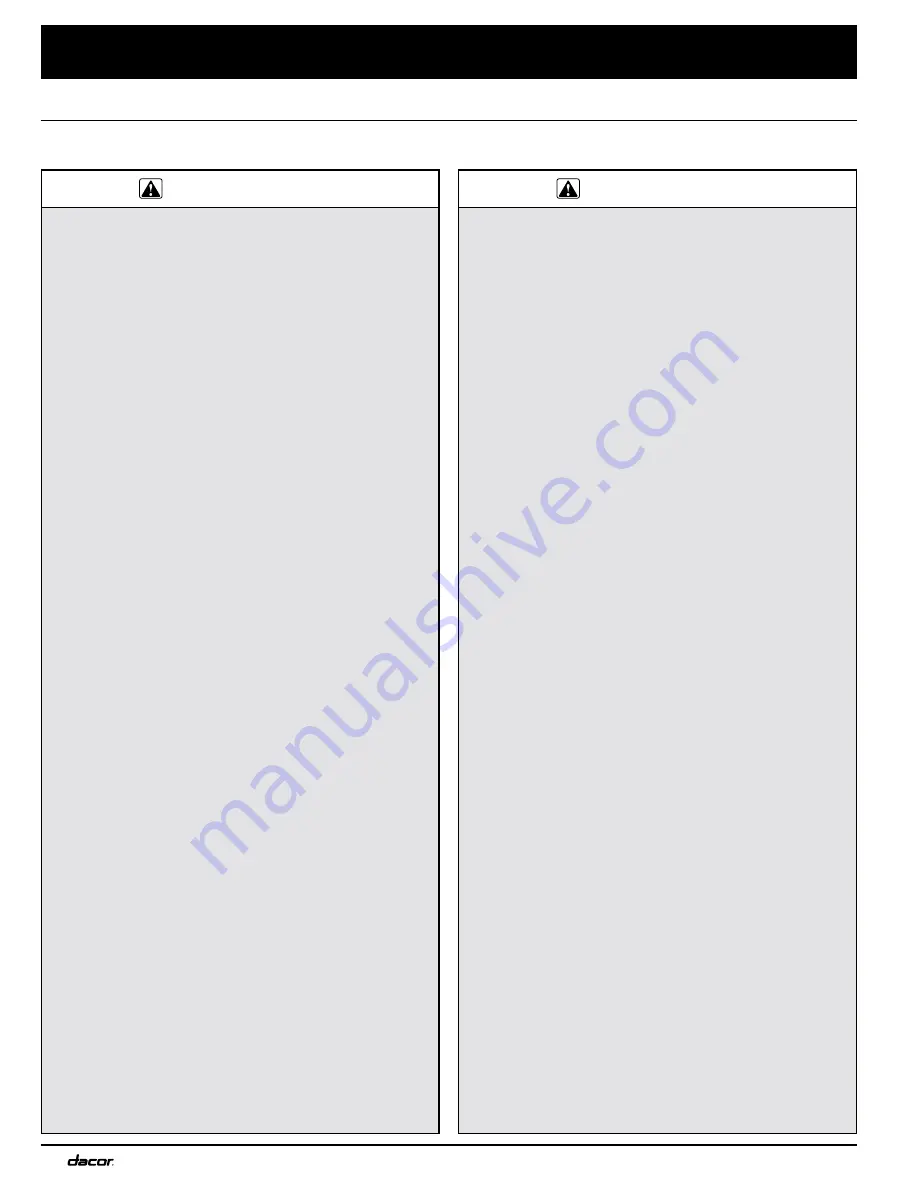 Dacor Renaissance RNWO130EB Installation Instructions Manual Download Page 20