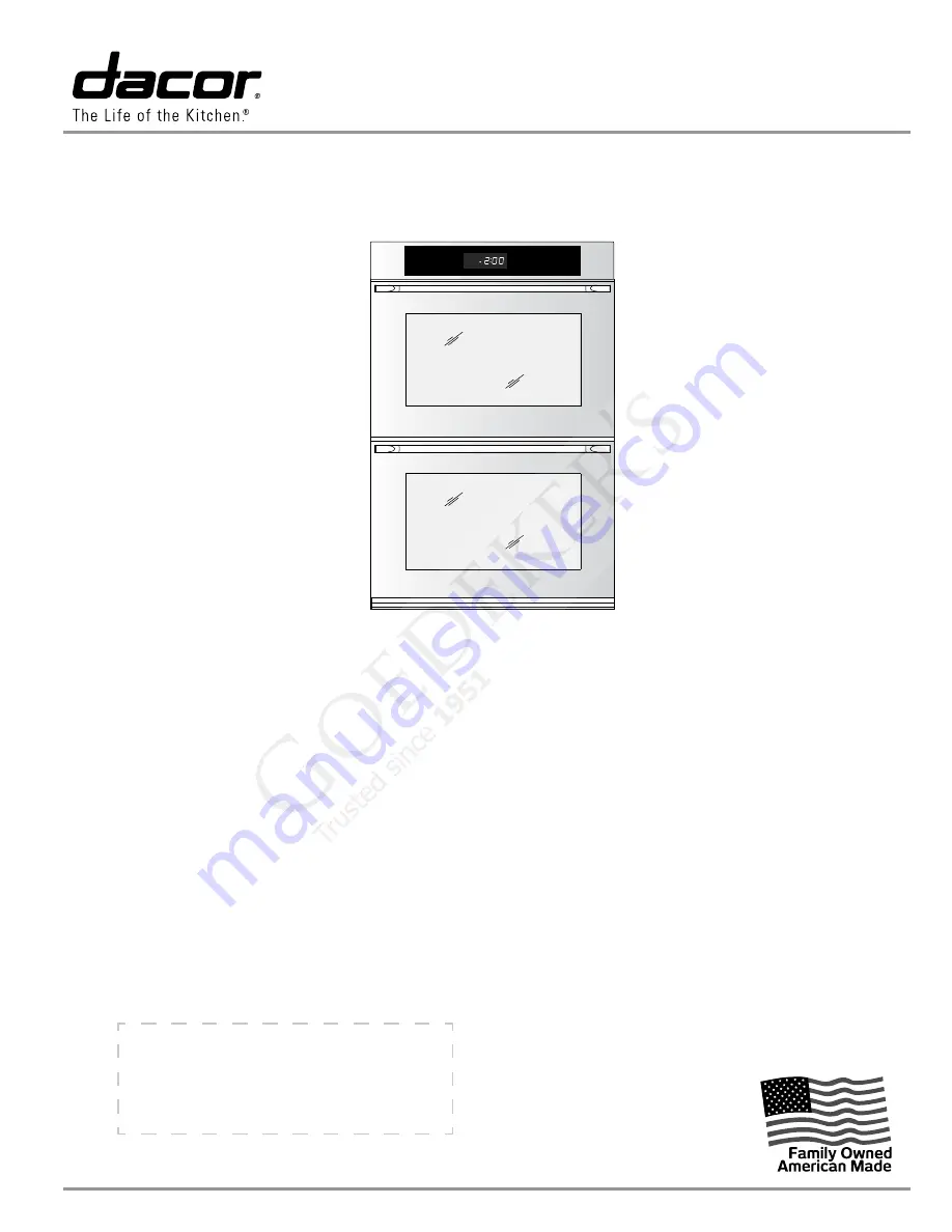 Dacor RENAISSANCE RO Series Use And Care Manual Download Page 1