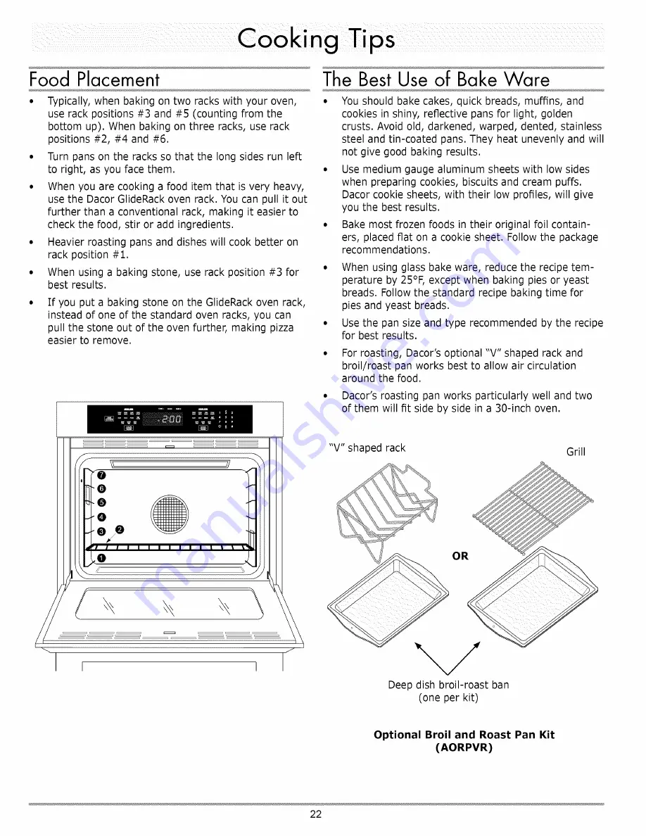 Dacor Renaissance Use And Care Manual Download Page 24