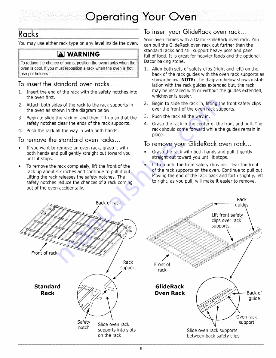 Dacor Renaissance Use And Care Manual Download Page 47