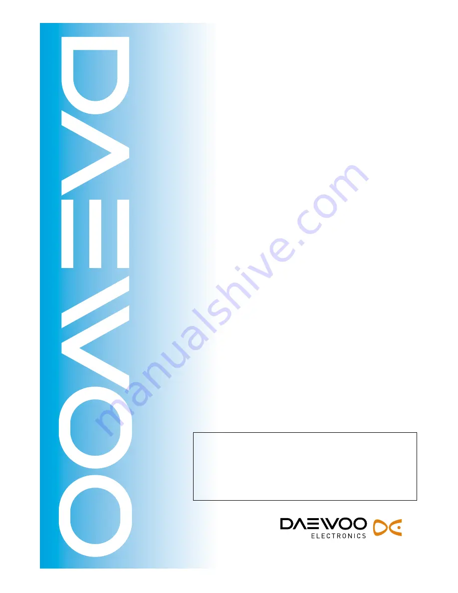 Daewoo DOB-092RH Service Manual Download Page 1