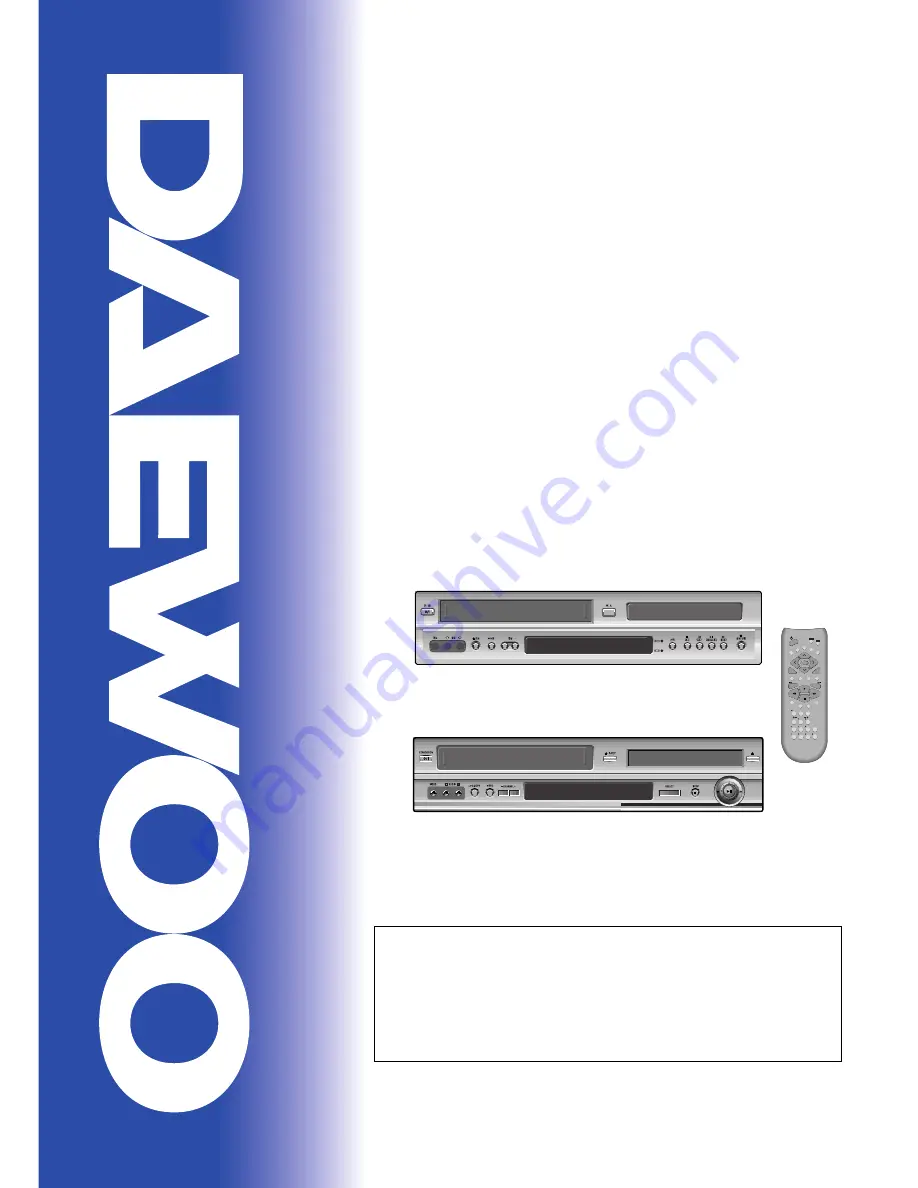 Daewoo DV6T112D Скачать руководство пользователя страница 1