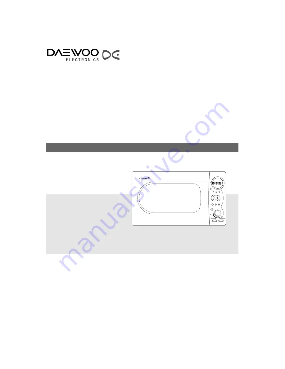 Daewoo KOC-1B0K Owner'S Manual Download Page 1