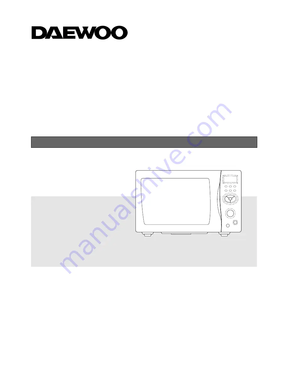 Daewoo KOC-873T Operating Instructions Manual Download Page 1