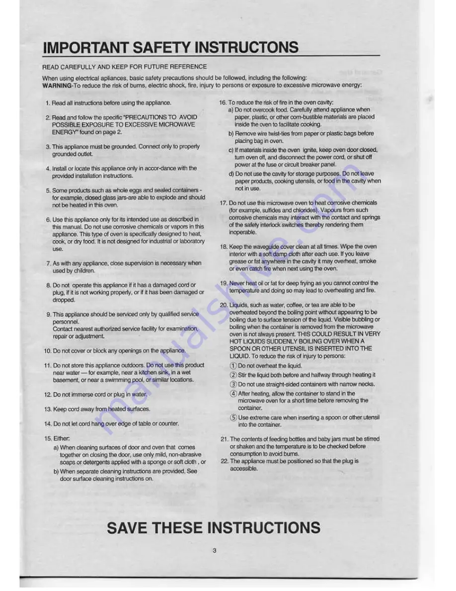 Daewoo KOC-8UOT Owner'S Manual Download Page 4