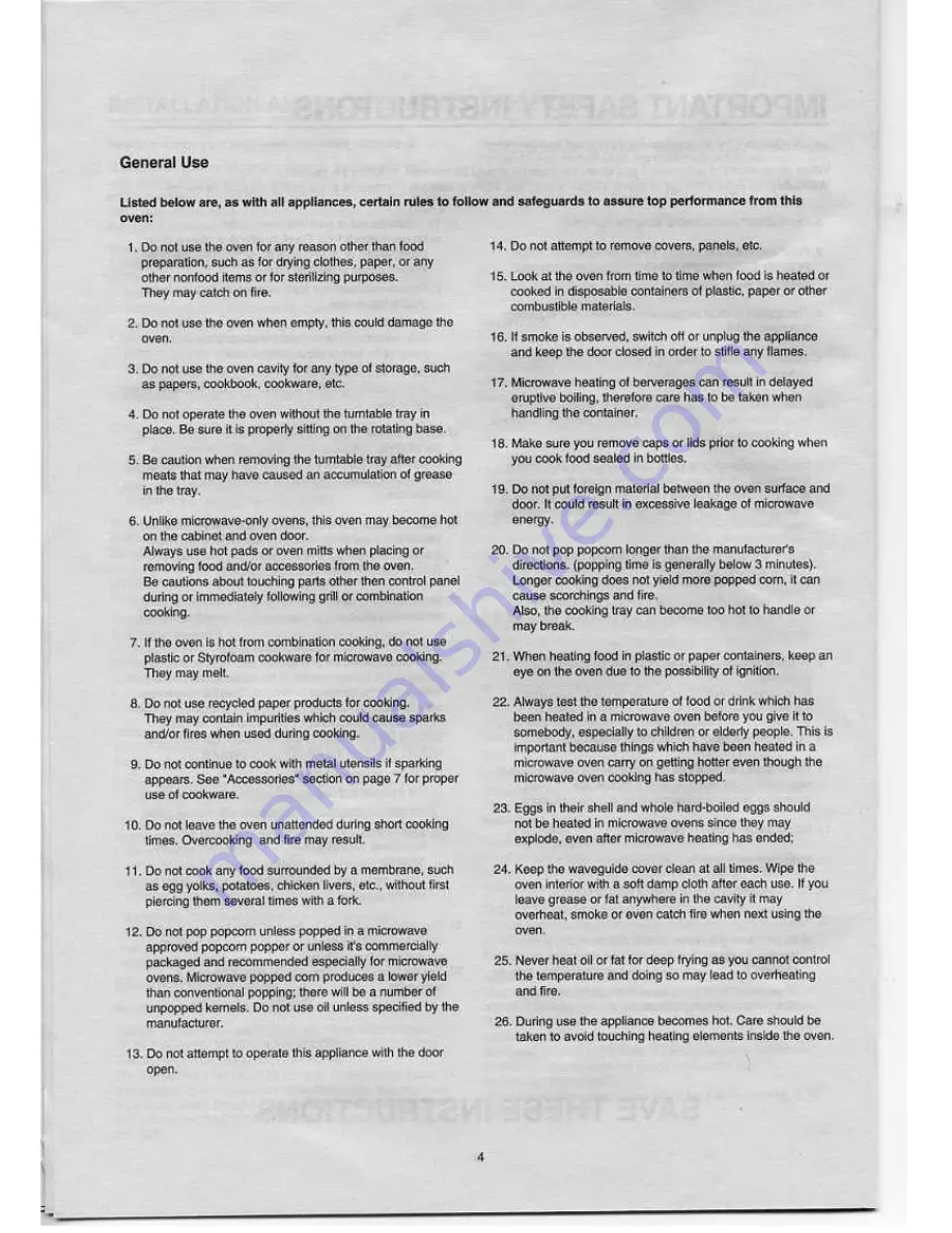 Daewoo KOC-8UOT Owner'S Manual Download Page 5