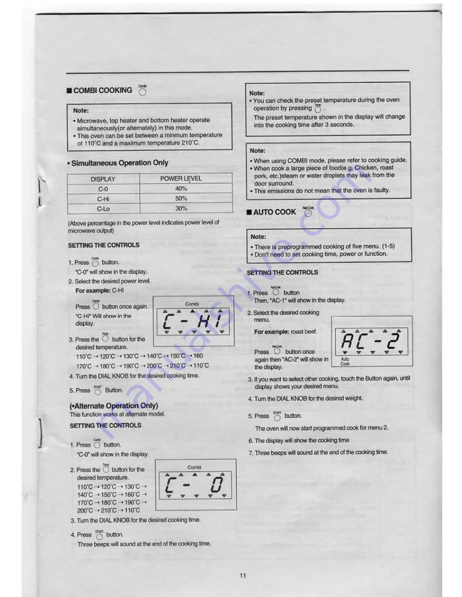 Daewoo KOC-8UOT Owner'S Manual Download Page 12