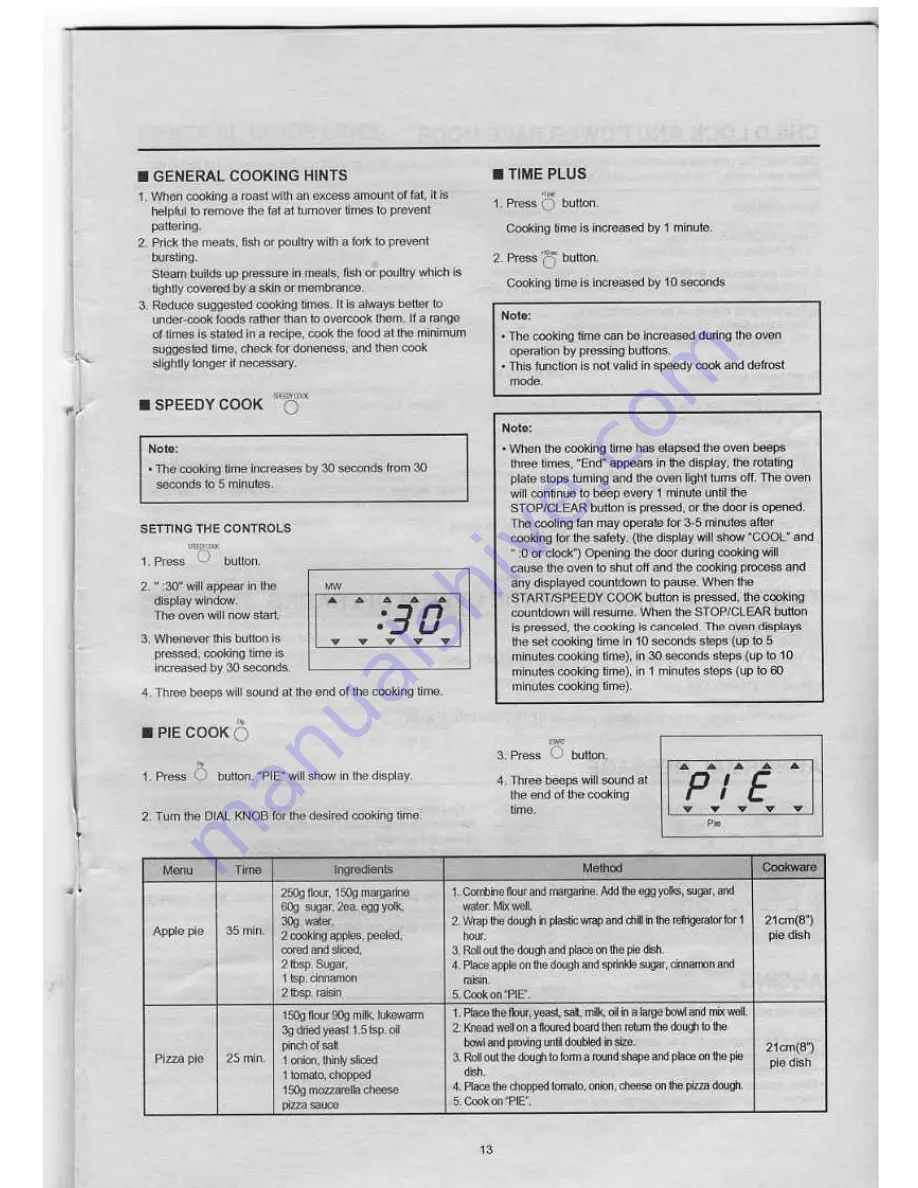 Daewoo KOC-8UOT Owner'S Manual Download Page 14