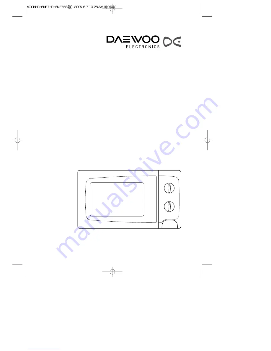 Daewoo KOR-6NF7 Operating Instructions Manual Download Page 2