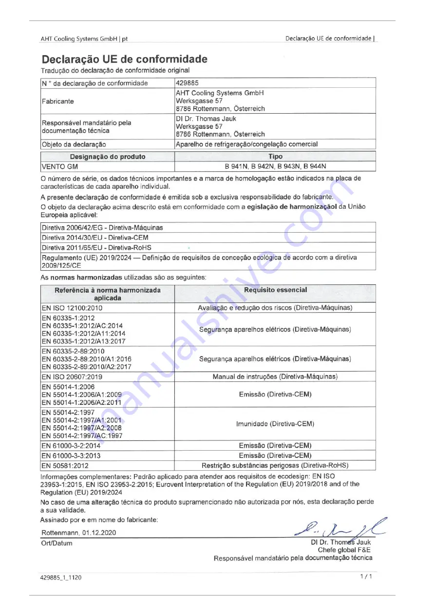 Daikin AHT VENTO GM AIR 125 B Operating Instructions Manual Download Page 22