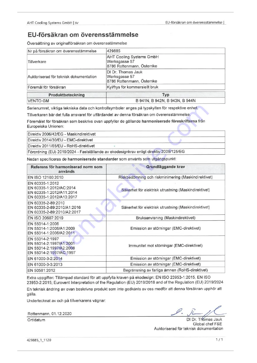 Daikin AHT VENTO GM AIR 125 B Operating Instructions Manual Download Page 74