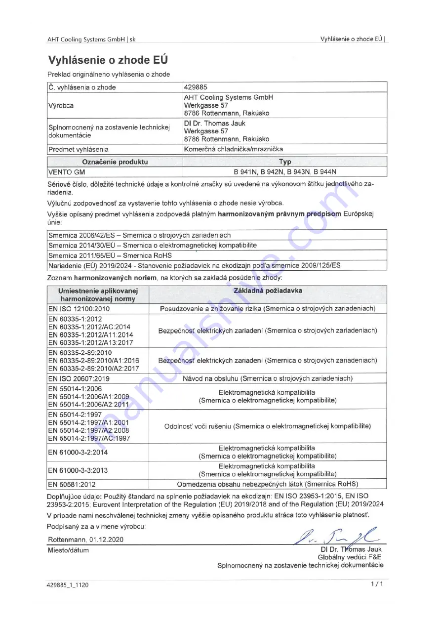 Daikin AHT VENTO GM AIR 125 B Operating Instructions Manual Download Page 78