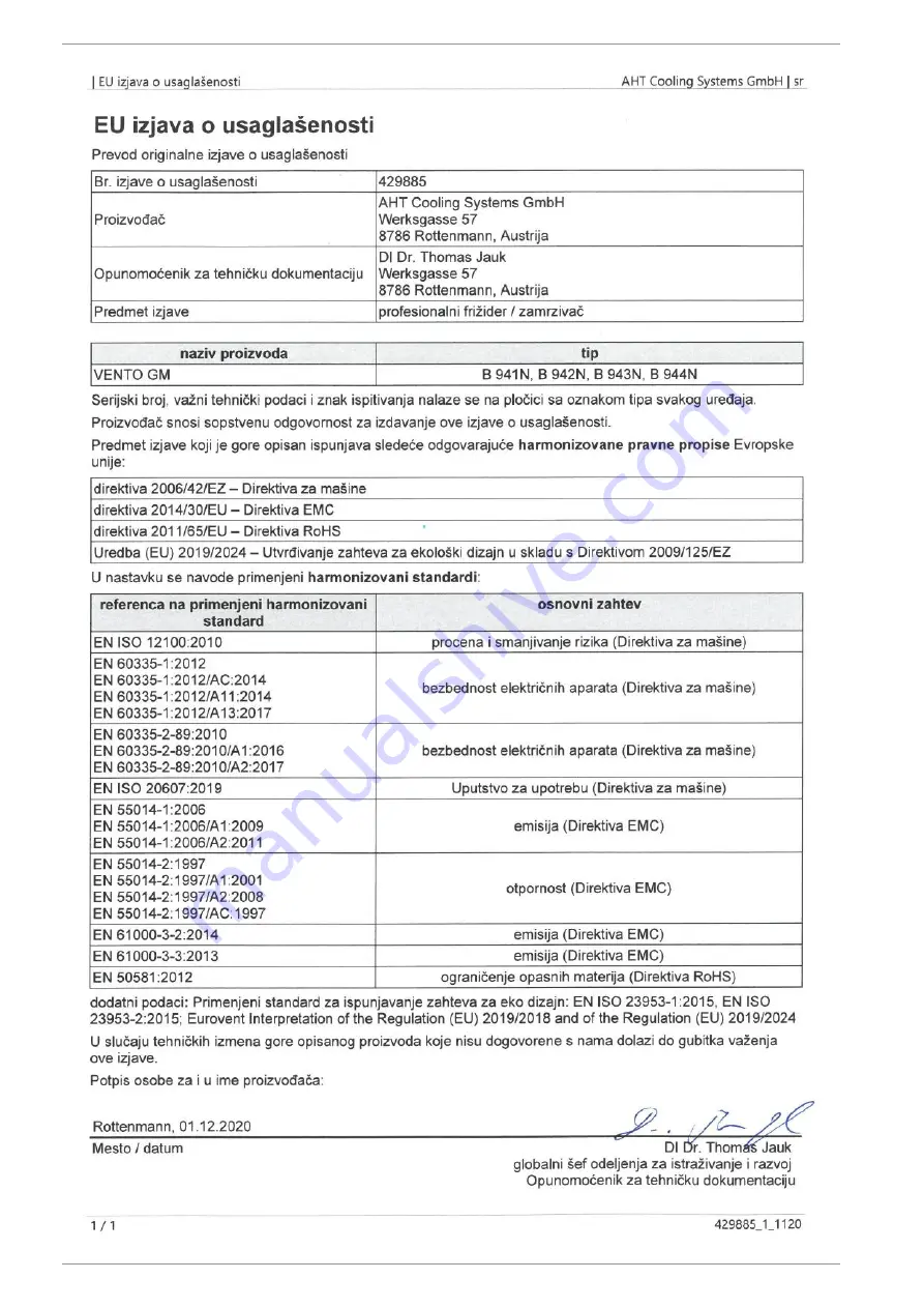 Daikin AHT VENTO GM AIR 125 B Operating Instructions Manual Download Page 102