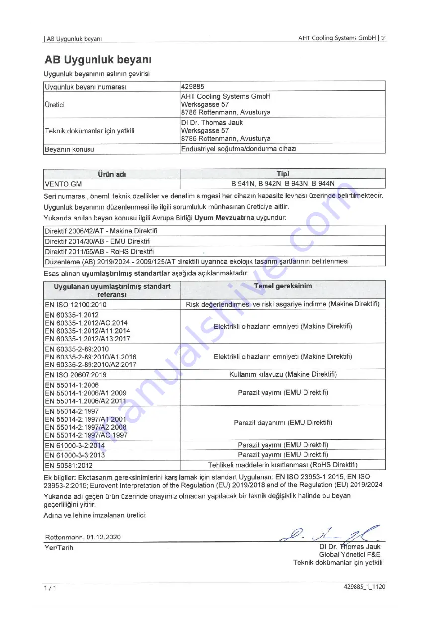 Daikin AHT VENTO GM AIR 125 B Operating Instructions Manual Download Page 106