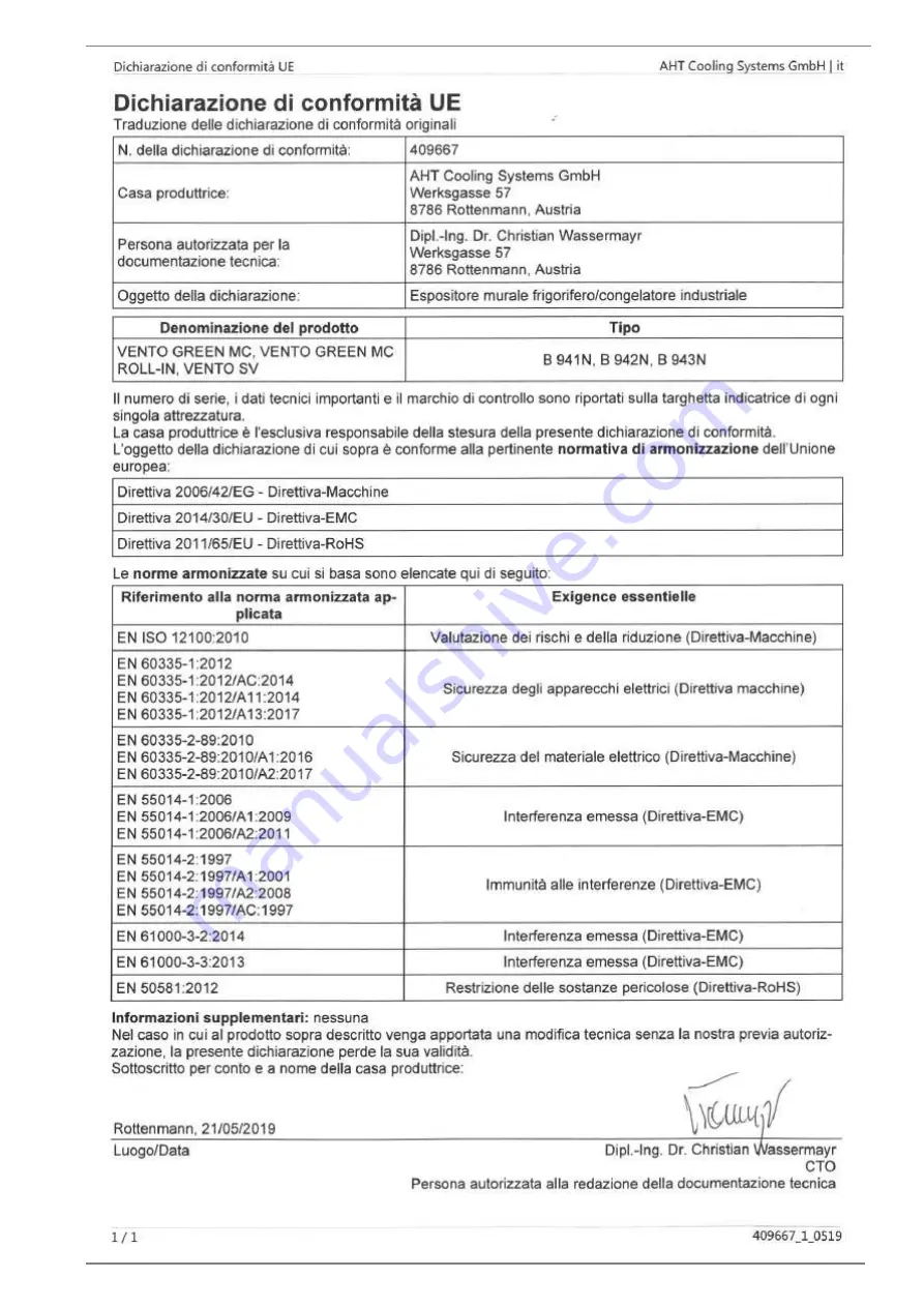 Daikin AHT VENTO GREEN MC Operating Instructions Manual Download Page 103