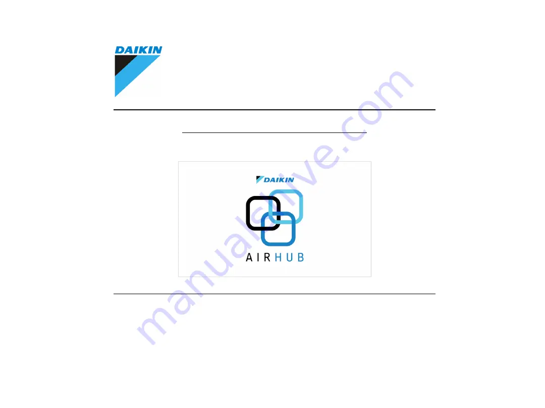 Daikin AIRHUB Скачать руководство пользователя страница 1