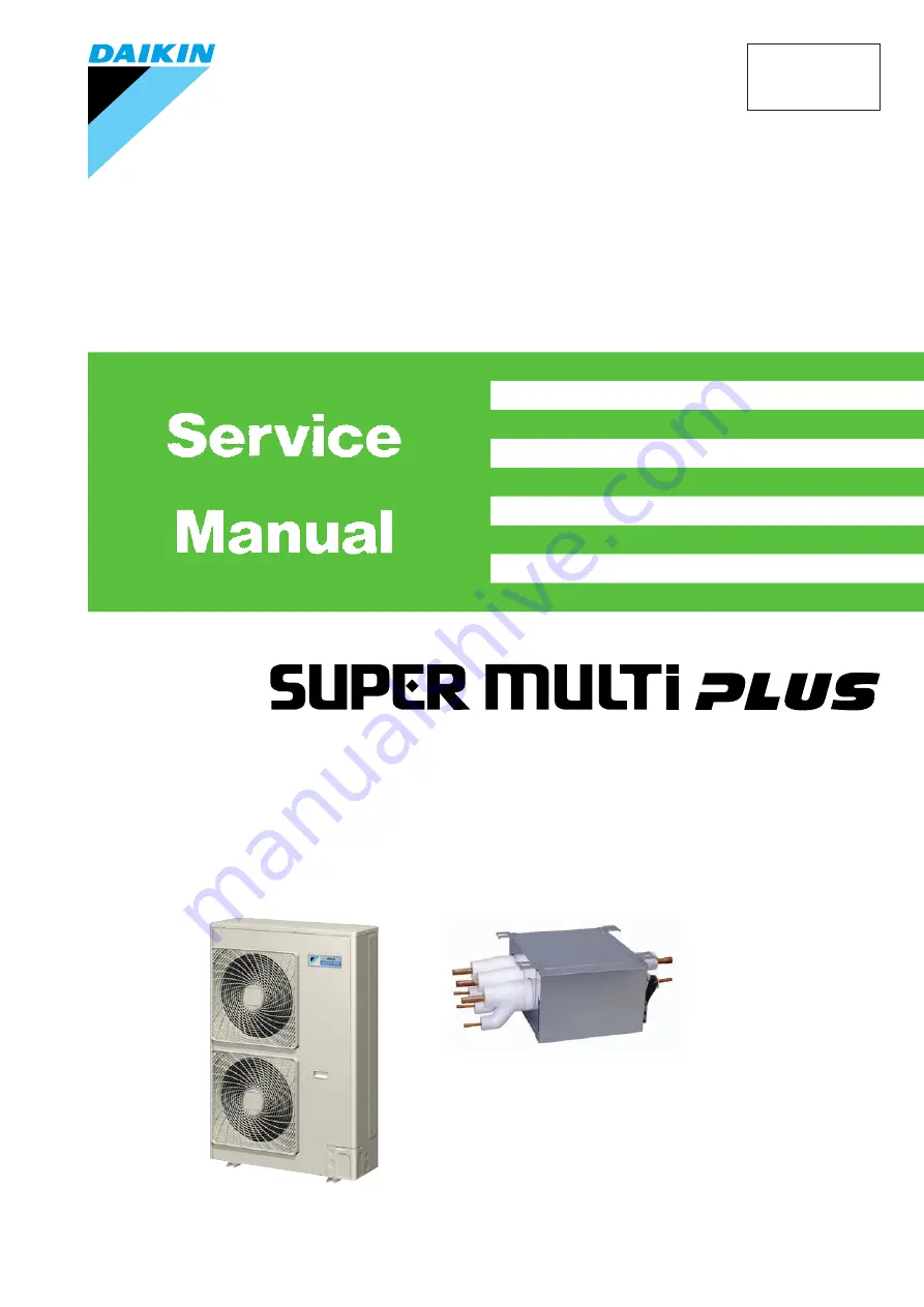 Daikin D-Series Service Manual Download Page 1