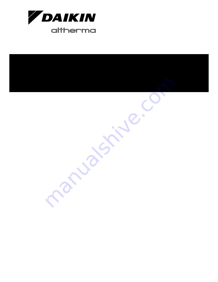 Daikin EBHQ011BB6V3 Installation Manual Download Page 1