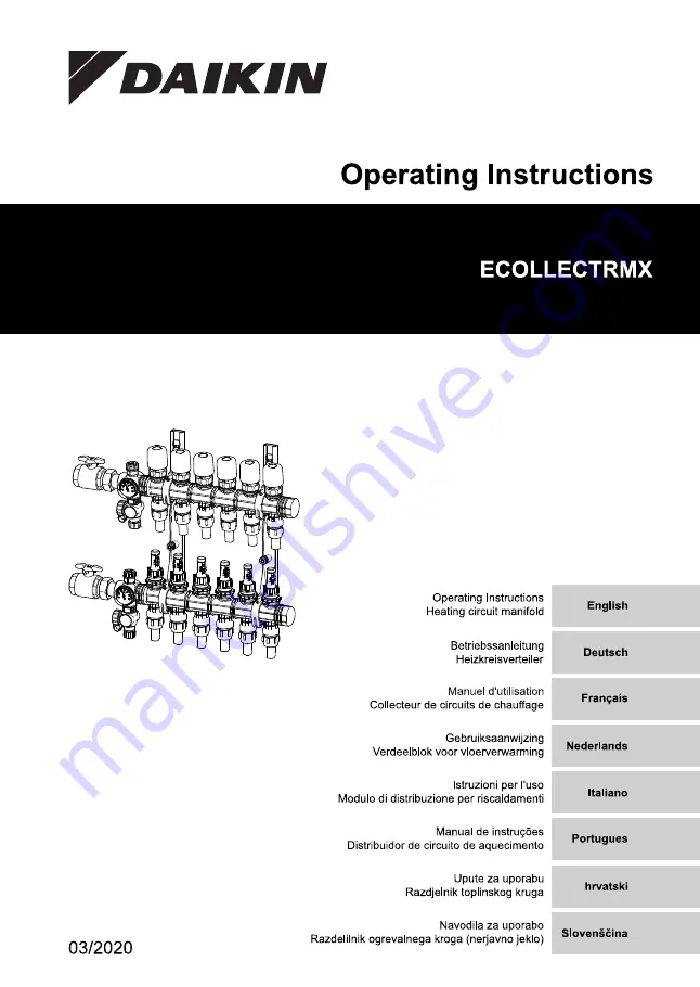 Daikin ECOLLECTRMX Скачать руководство пользователя страница 1