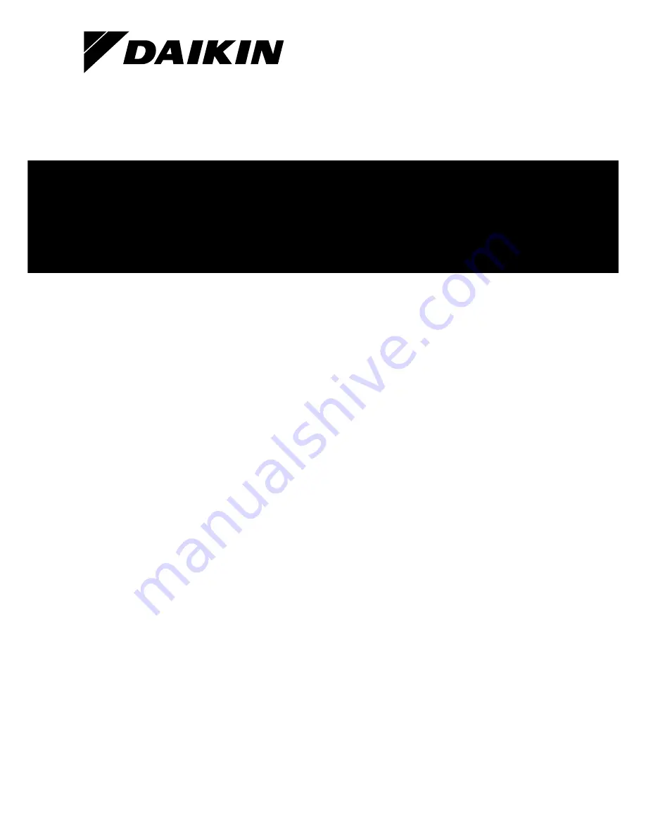 Daikin EKHBRD011ADV1 Installation Manual Download Page 1