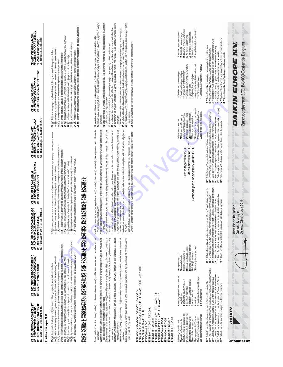 Daikin FWD series Скачать руководство пользователя страница 2