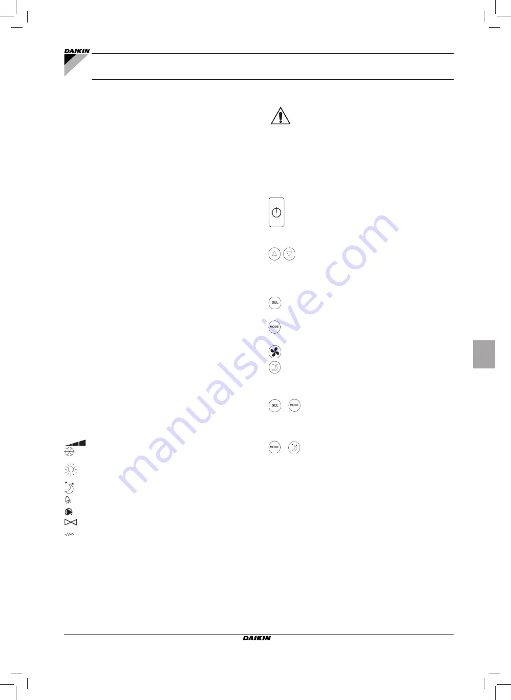 Daikin FWEC1 Installation And Operation Manual Download Page 15