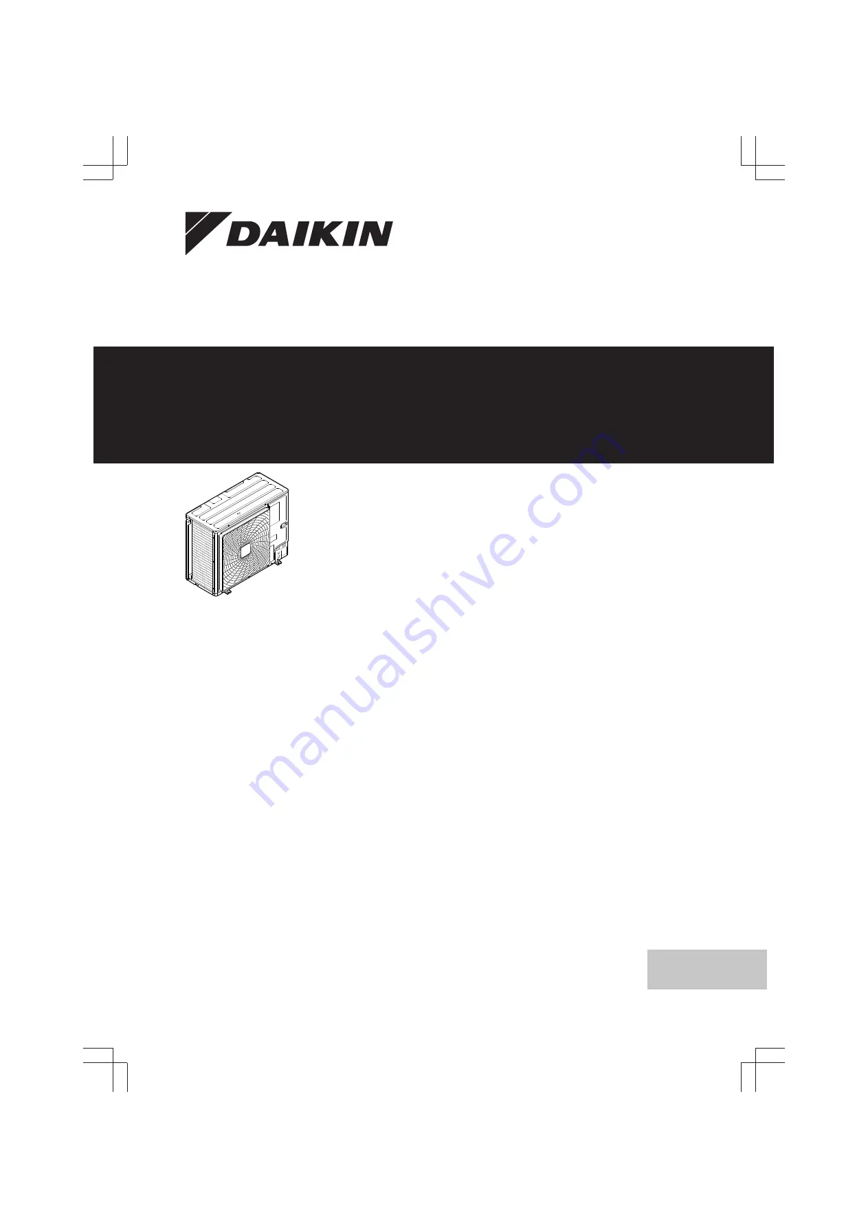 Daikin Sky Air Advance RZA200D7Y1B Installation Manual Download Page 1