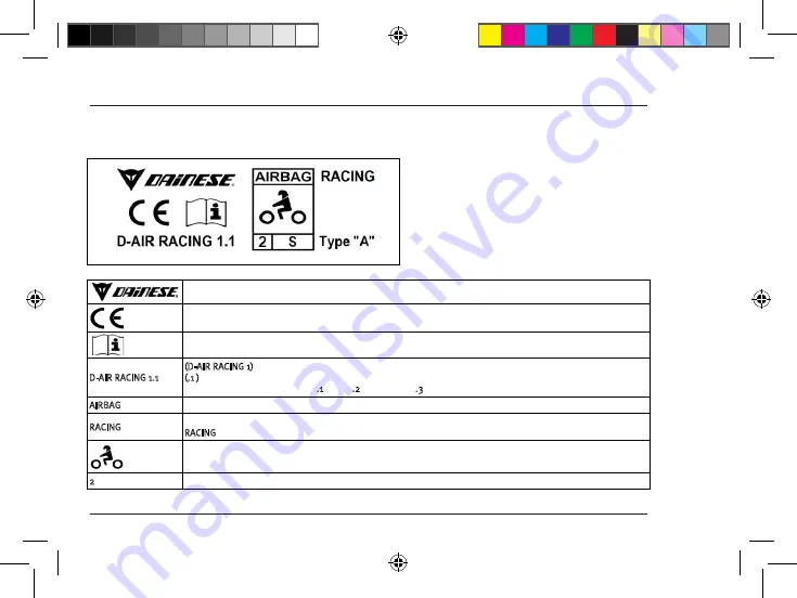 DAINESE D-air racing 1 Informative Note Download Page 16