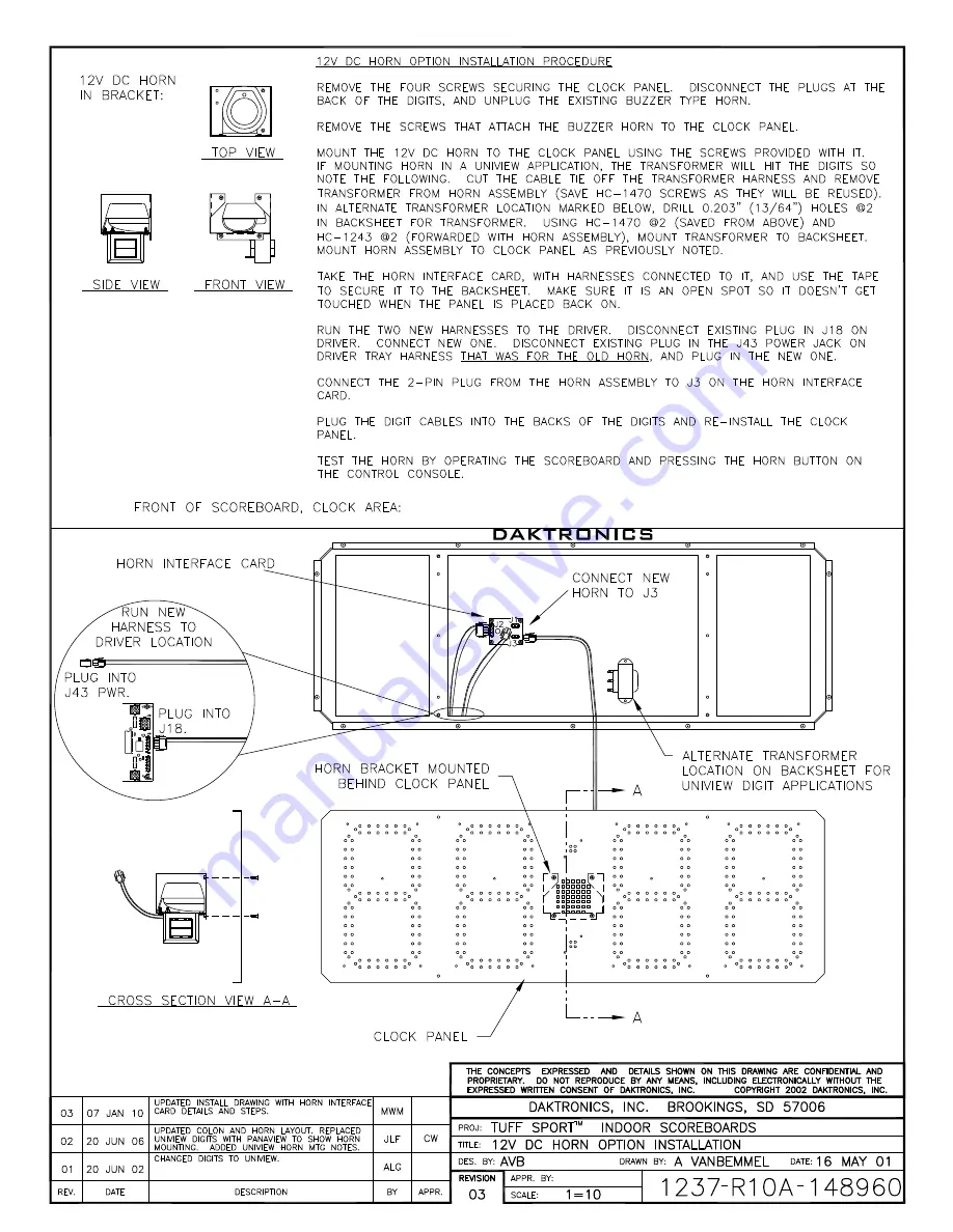 Daktronics Tuff Sport BB-2102 Display Manual Download Page 74