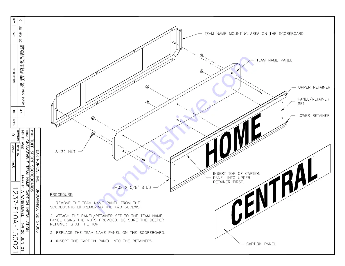 Daktronics Tuff Sport BB-2102 Display Manual Download Page 76