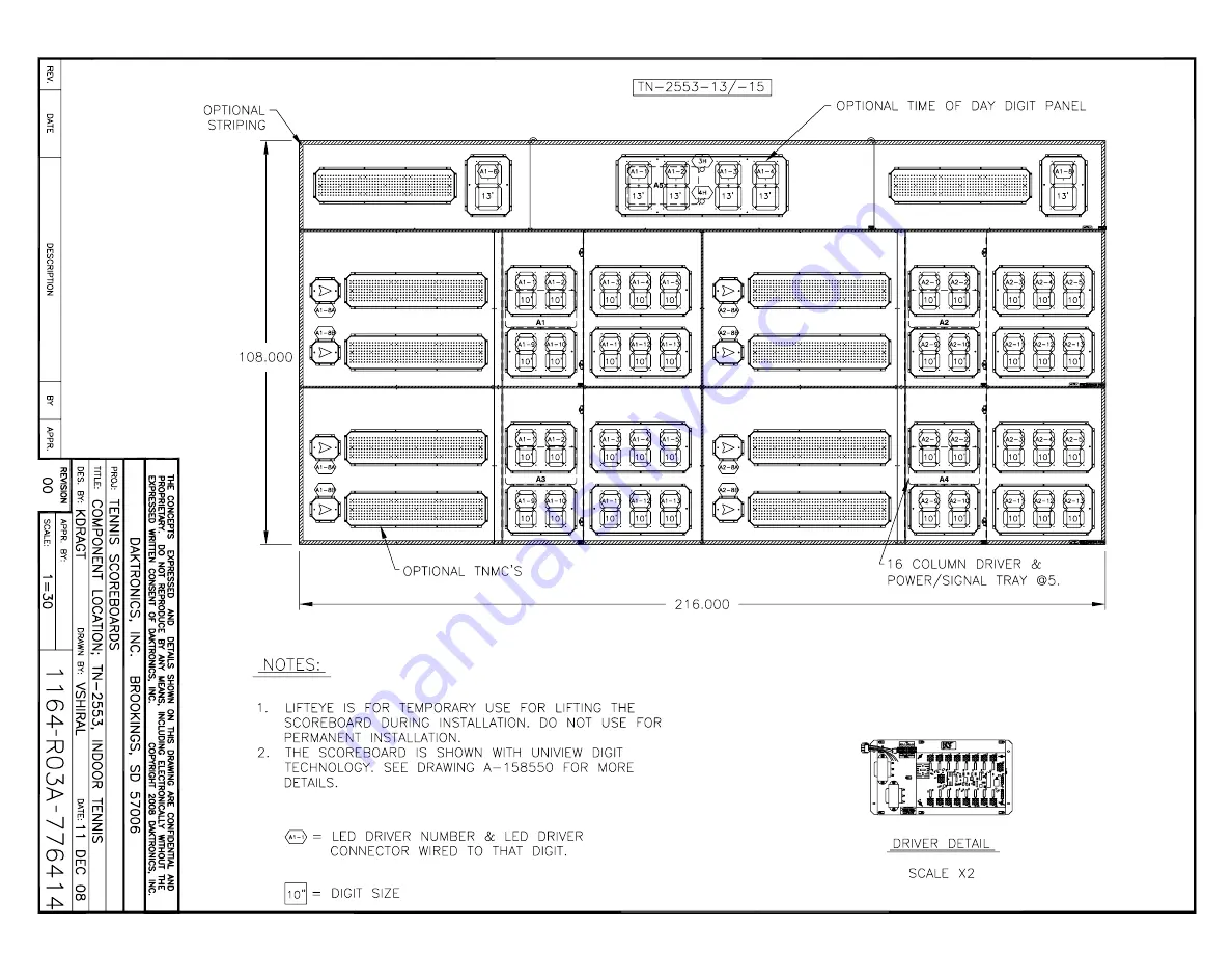 Daktronics Tuff Sport TN-2501 Display Manual Download Page 48