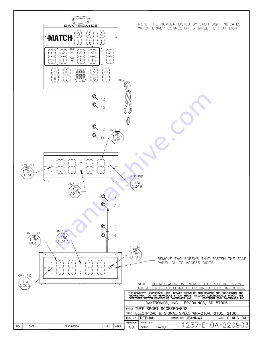 Daktronics WR-2101 Display Manual Download Page 30