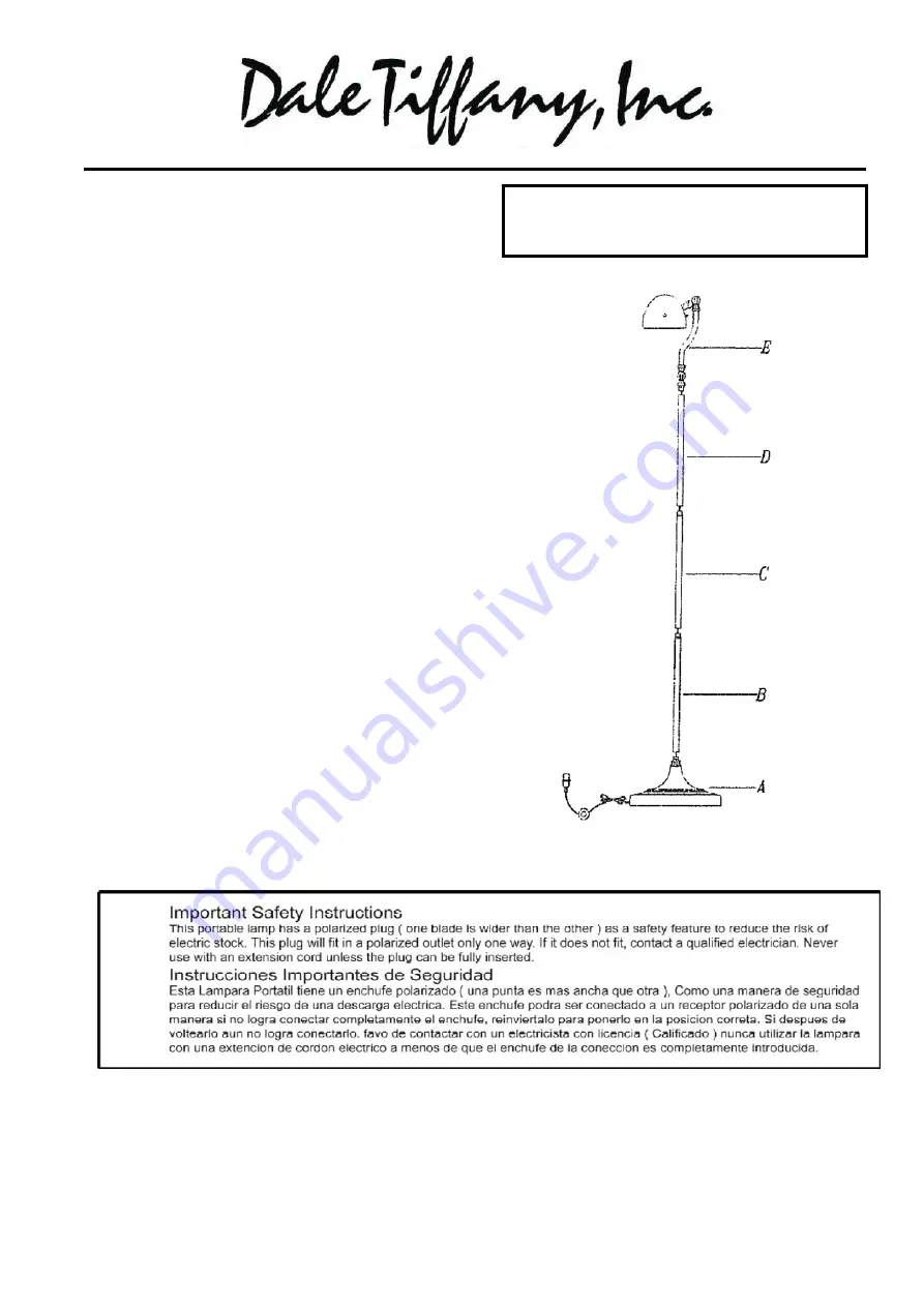 Dale Tiffany TF100683 Assembly Instructions Download Page 1