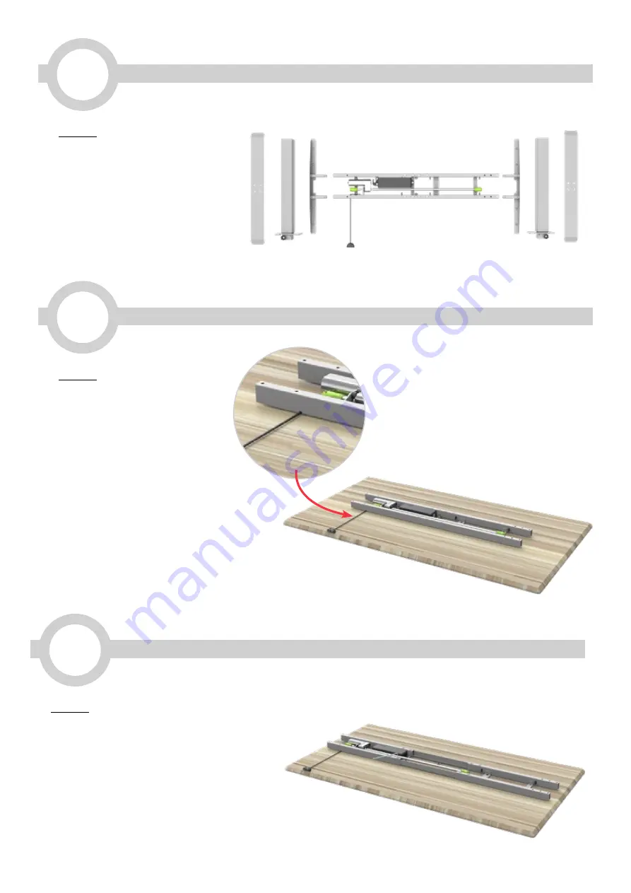 dams Elev82 Mono Single Desk EVM-1200 Assembly Instructions Manual Download Page 4