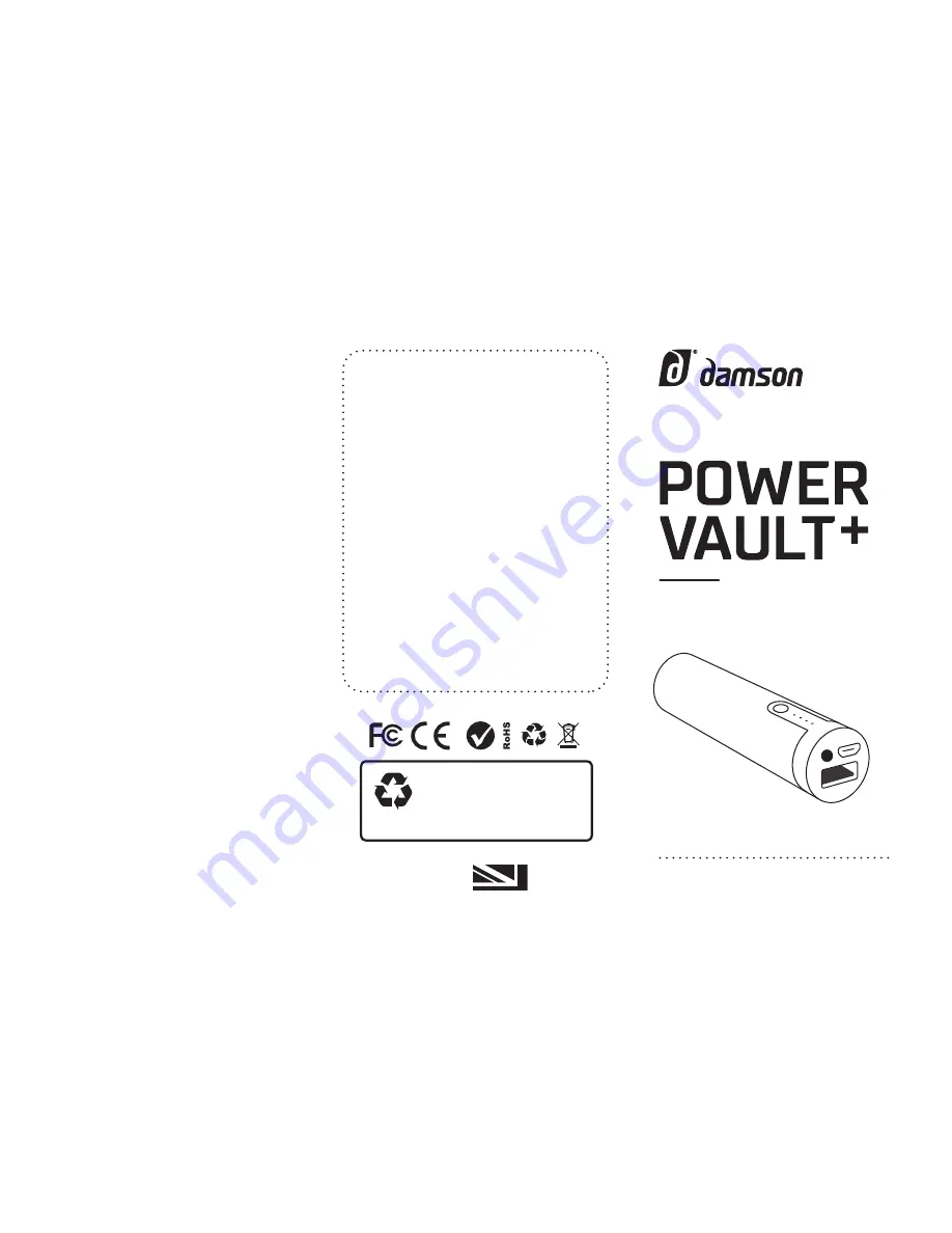 DAMSON Power Vault+ User Manual Download Page 1