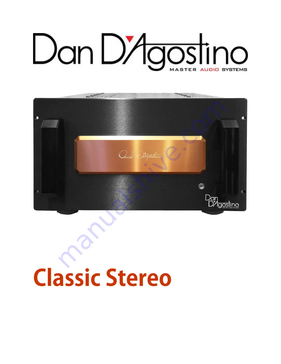 Dan D'Agostino classic stereo User Manual Download Page 1