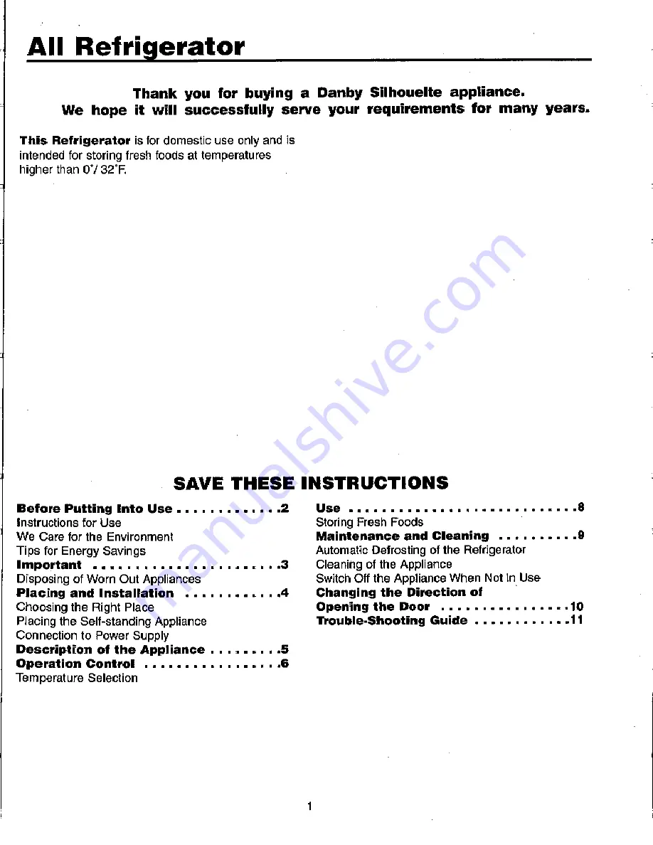 Danby DAR483 Owner'S Manual Download Page 3