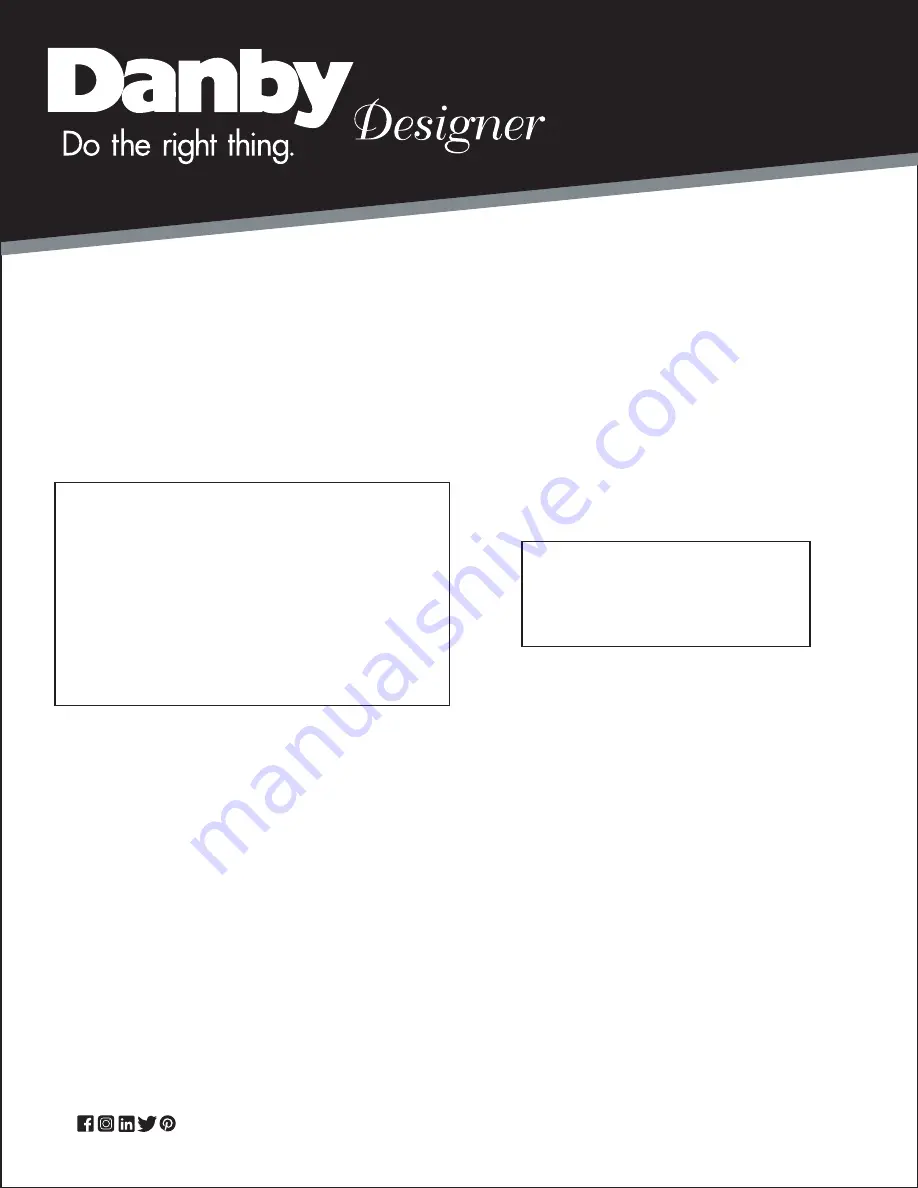 Danby DDMW1060BSS-6 Owner'S Manual Download Page 1